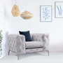 Atelier Del Sofa Silla Alada Gris Claro